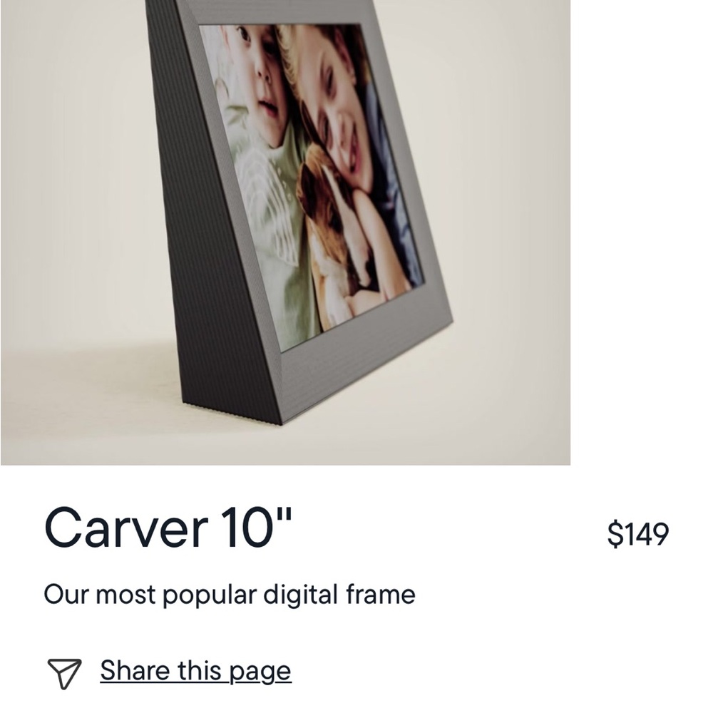 Aura Carver 10" Digital Frame in Dark Gray - Picture 3 of 9